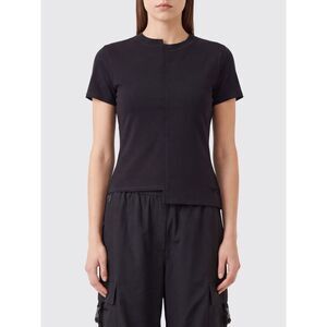 Y-3 Women Y-3 Short-Sleeved Cotton T-Shirt With Asymmetrical Hem